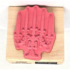 Candelabra Rubber Wood Stamp By Craft Smart